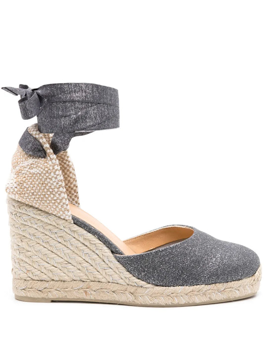 Castañer Carina 90mm glittery espadrilles
