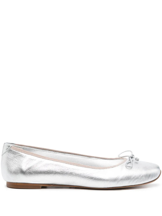 Casadei metallic leather ballerina shoes 