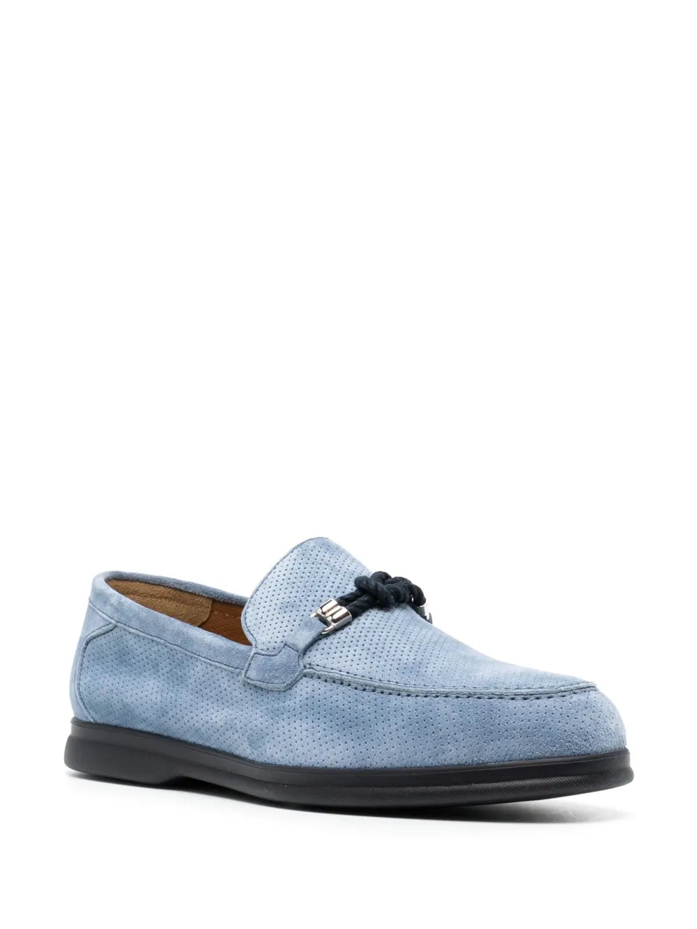 Doucal's perforated suede loafers