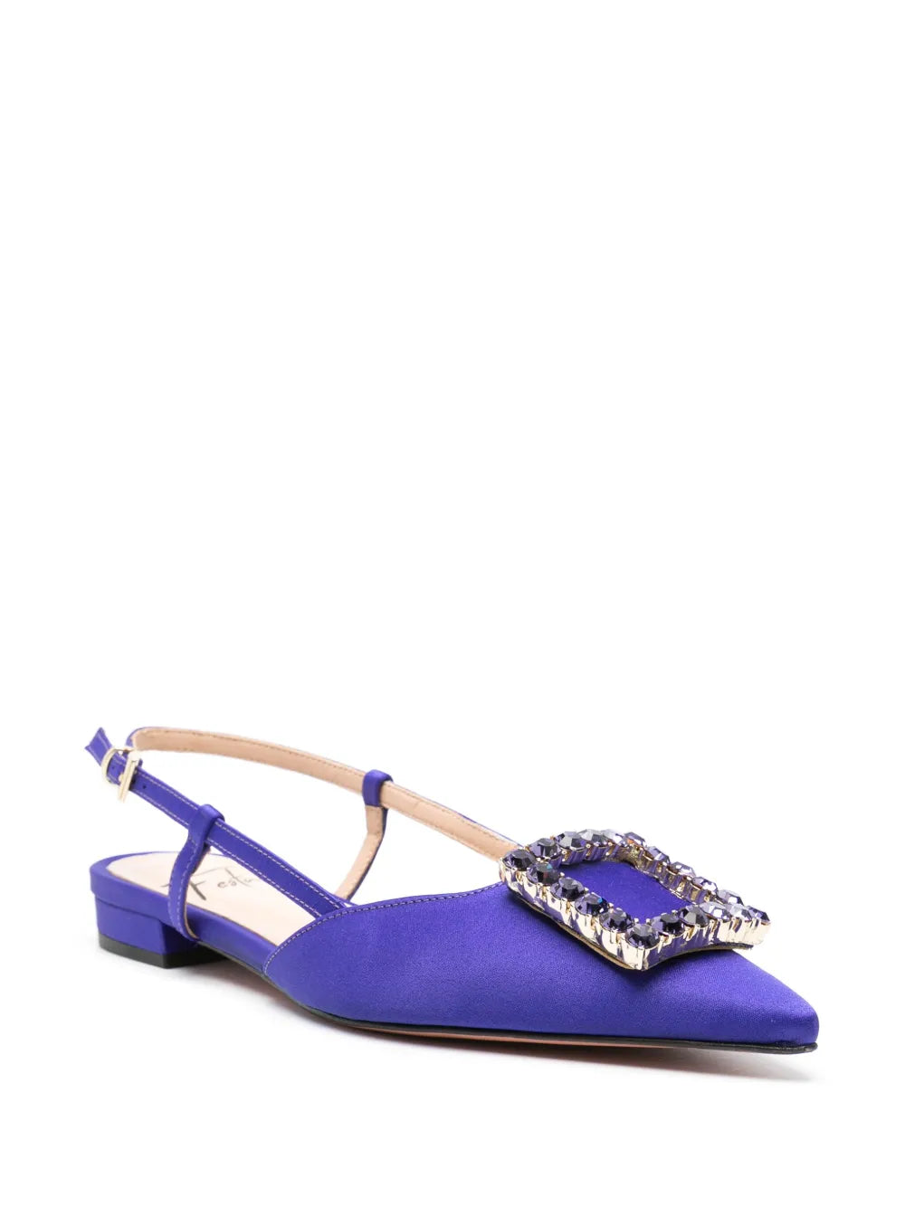 Roberto Festa Lavanda crystal-buckle ballerina shoes