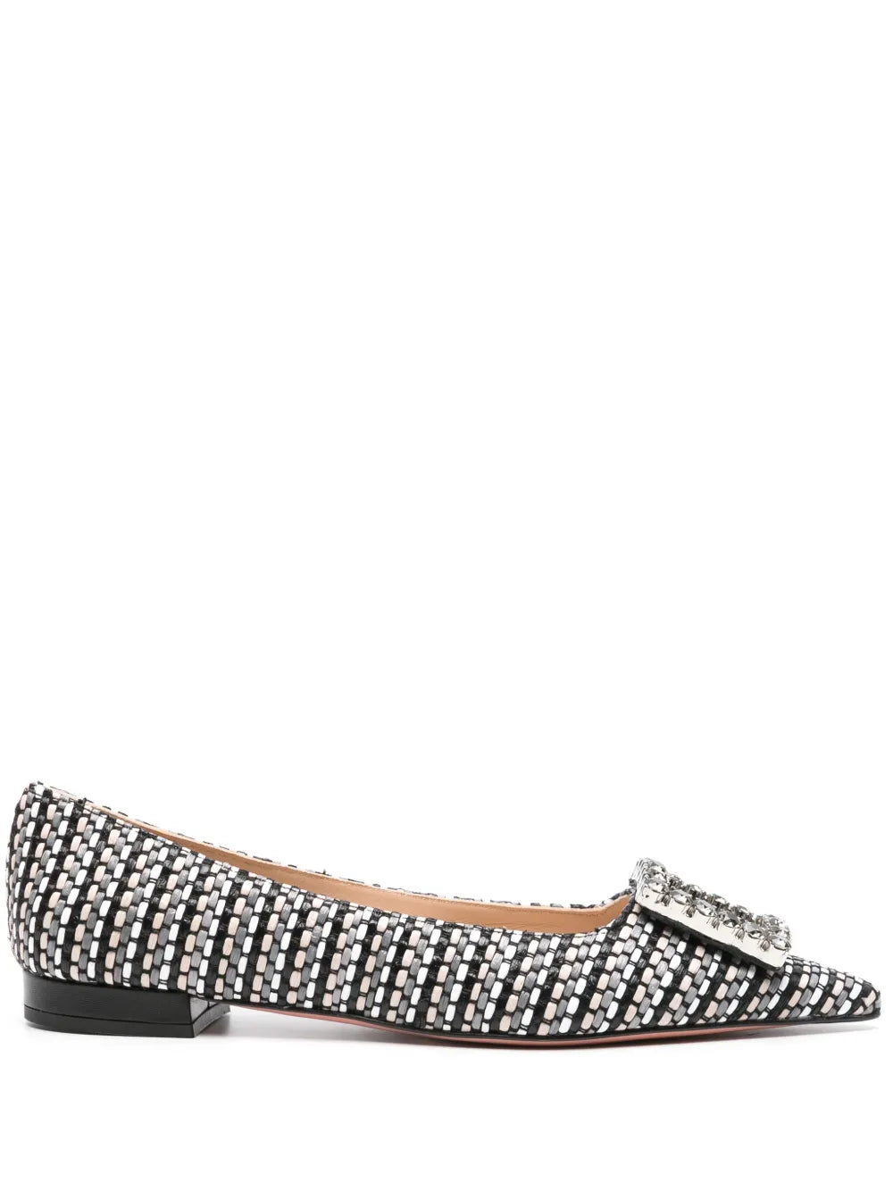 Roberto Festa pointed-toe woven ballerina shoes