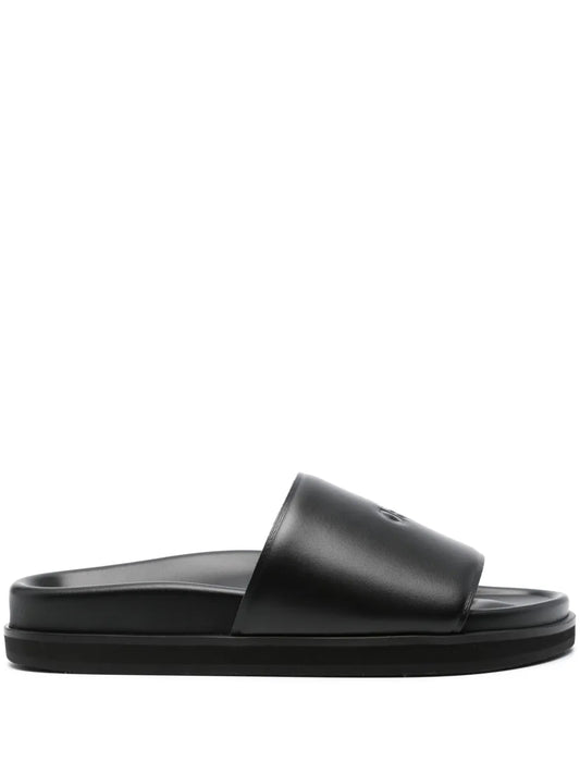 Off-White debossed-logo leather sandals