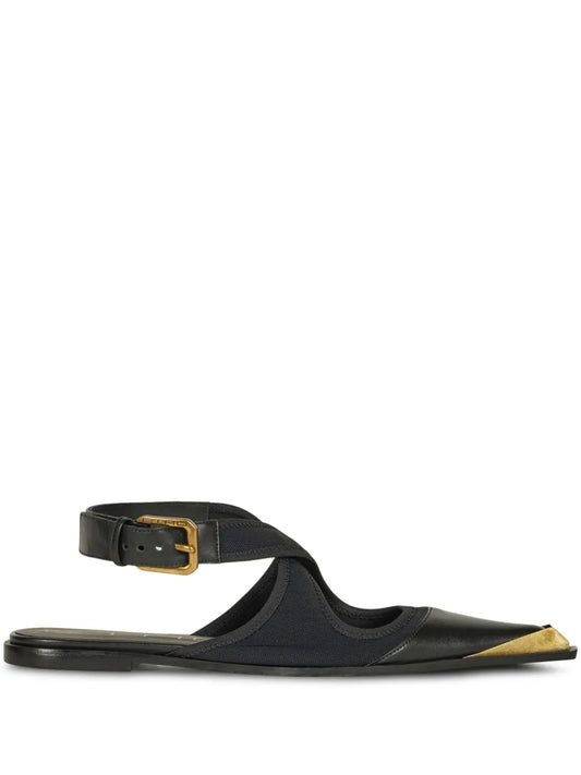 ETRO pointed slingback ballerina shoes