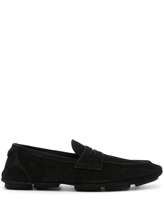 Dolce & Gabbana logo-plaque suede loafers