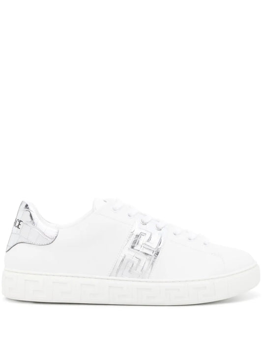 Versace Greca-detail leather sneakers