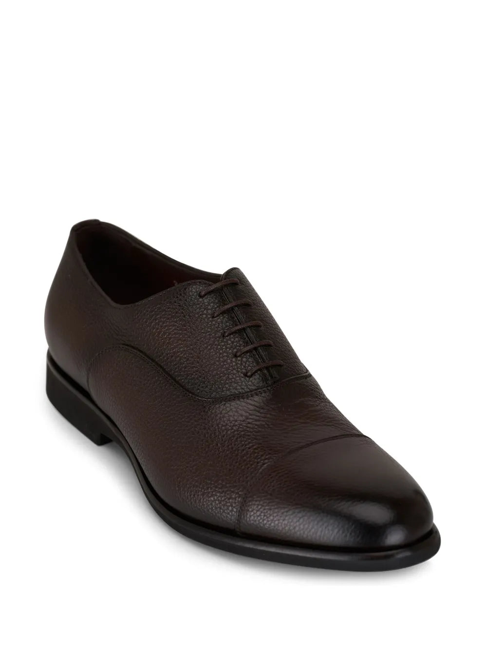 Santoni grained-leather Oxford shoes