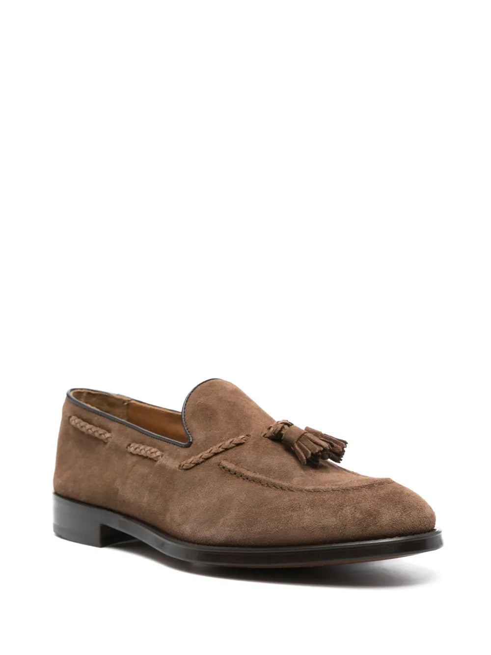 Doucal's tassel-detail suede loafers