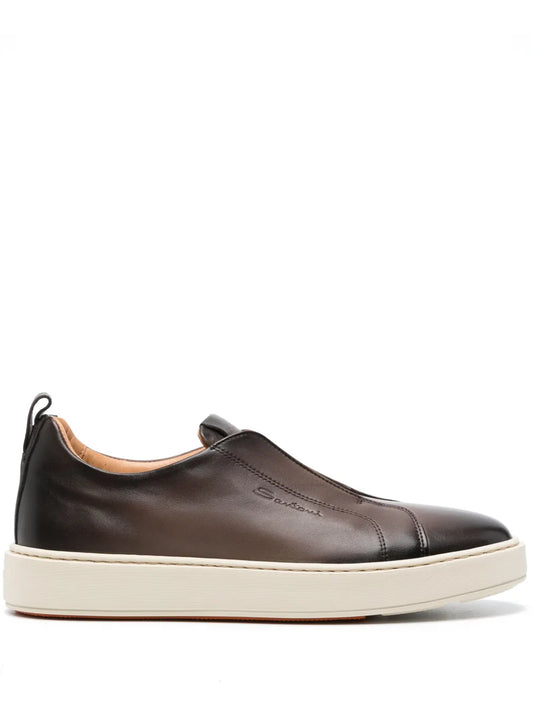 Santoni gradient leather slip-on sneakers