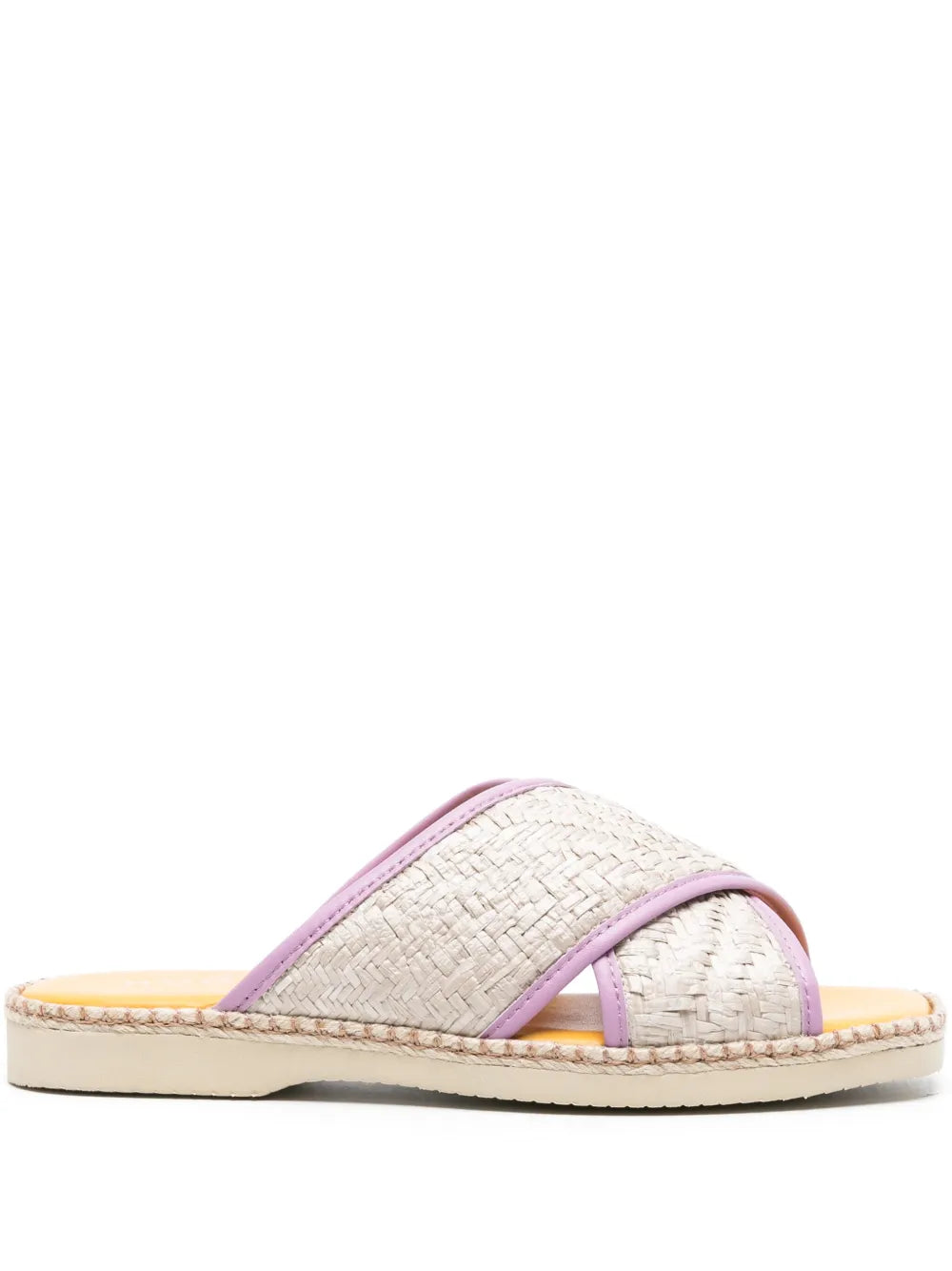 Hogan 660 interwoven-raffia slides