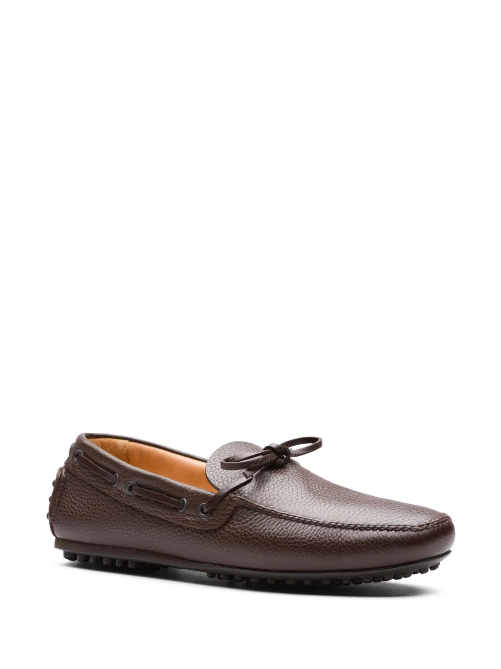 Car Shoe bow-detail leather driving shoes