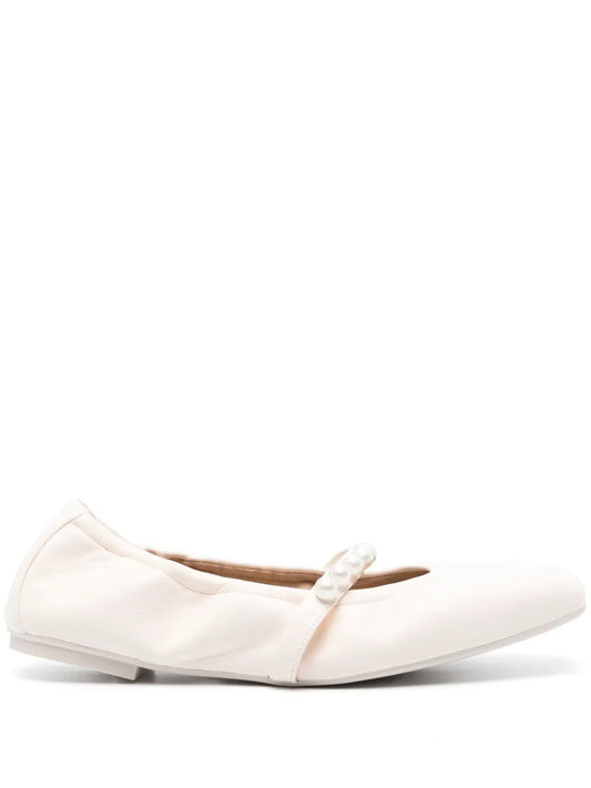Stuart Weitzman Goldie leather ballerina shoes
