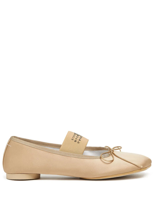 MM6 Maison Margiela Atomic satin ballerina shoes