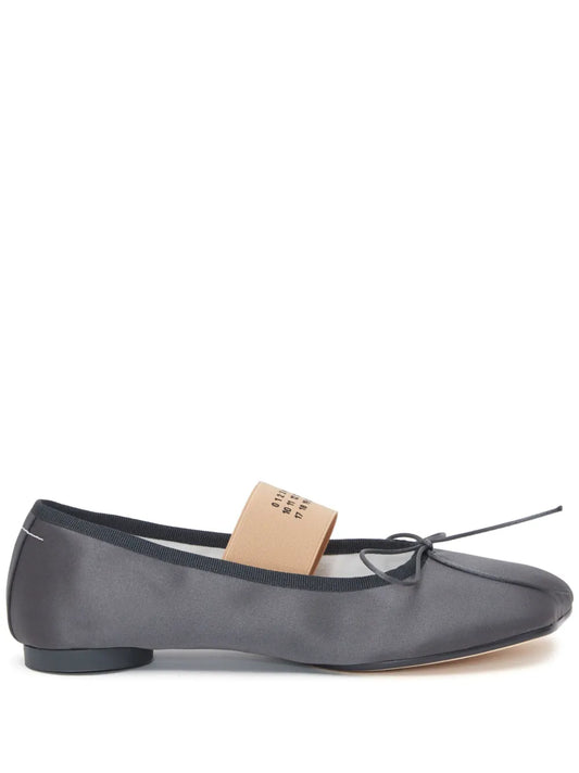 MM6 Maison Margiela Anatomic numbers-print ballerina shoes