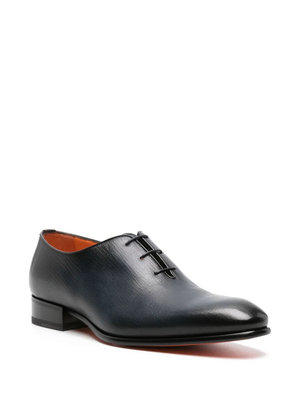 Santoni faded-effect leather Oxford shoes