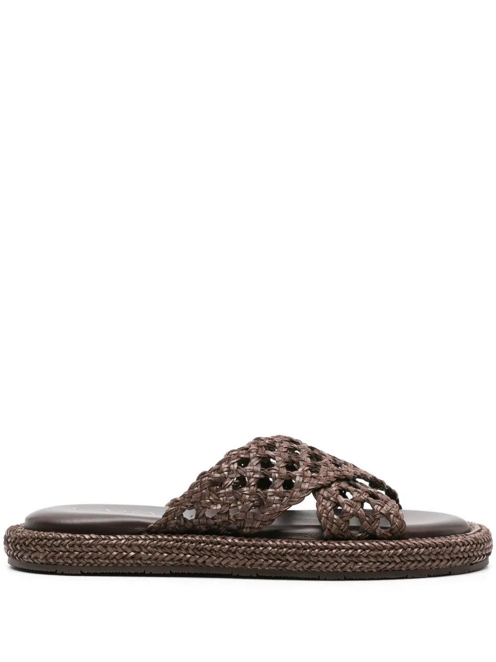 Casadei interwoven leather slides