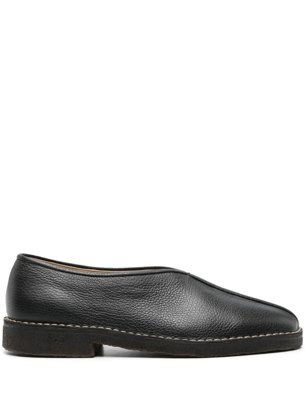 LEMAIRE square-toe leather loafers