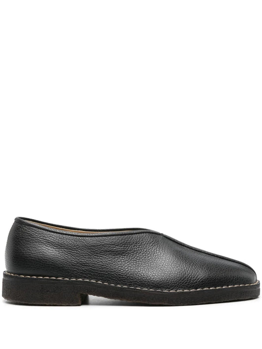 LEMAIRE square-toe leather loafers