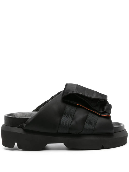 sacai padded chunky slides
