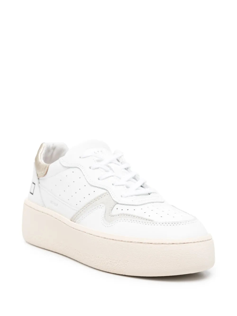 D.A.T.E. logo-debossed leather sneakers