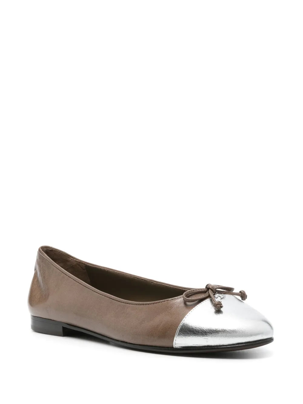 Tory Burch bow-detail leather ballerina shoes