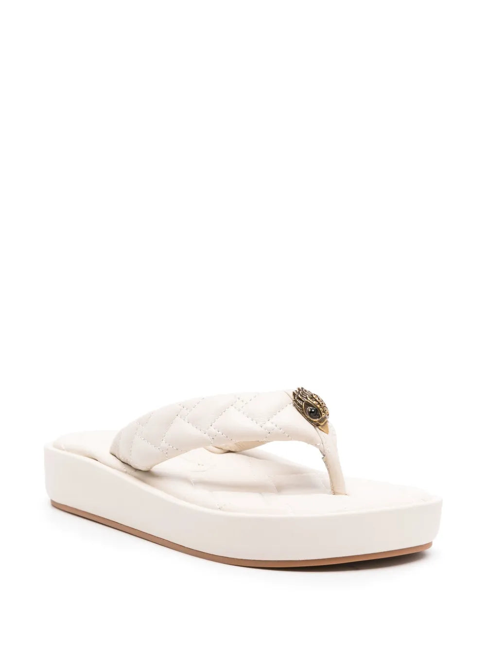 Kurt Geiger London eagle head-charm leather flip flops