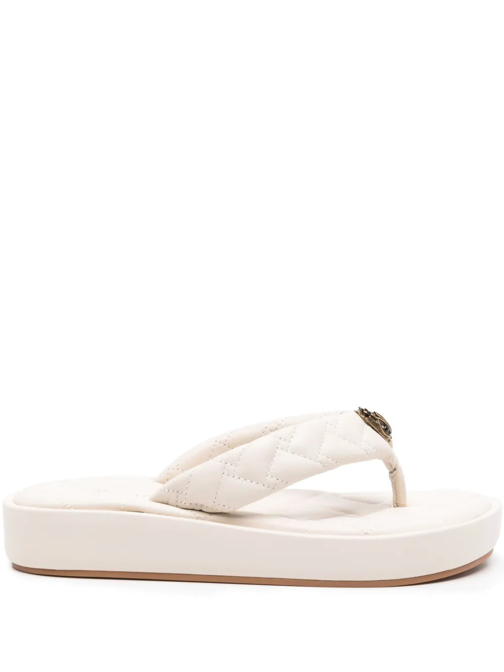 Kurt Geiger London eagle head-charm leather flip flops