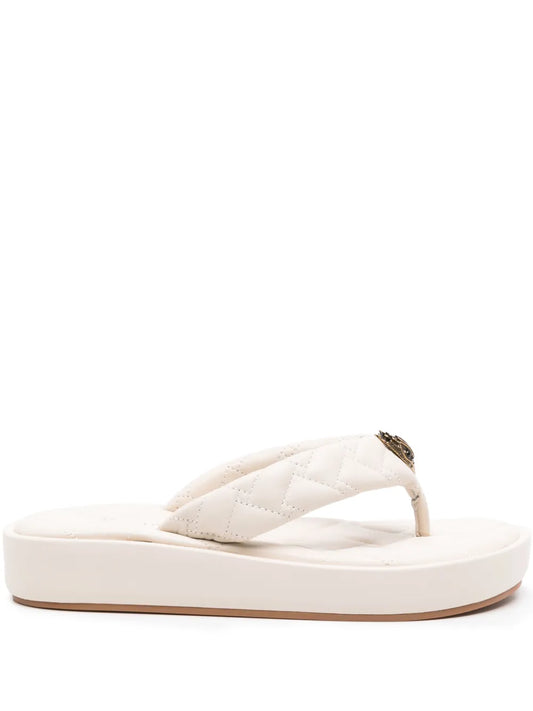 Kurt Geiger London eagle head-charm leather flip flops