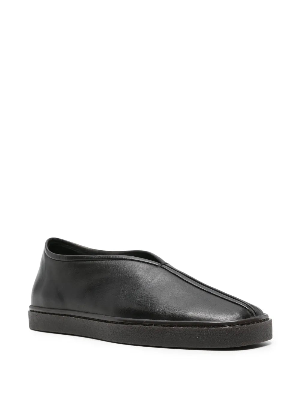 LEMAIRE Piped leather sneakers