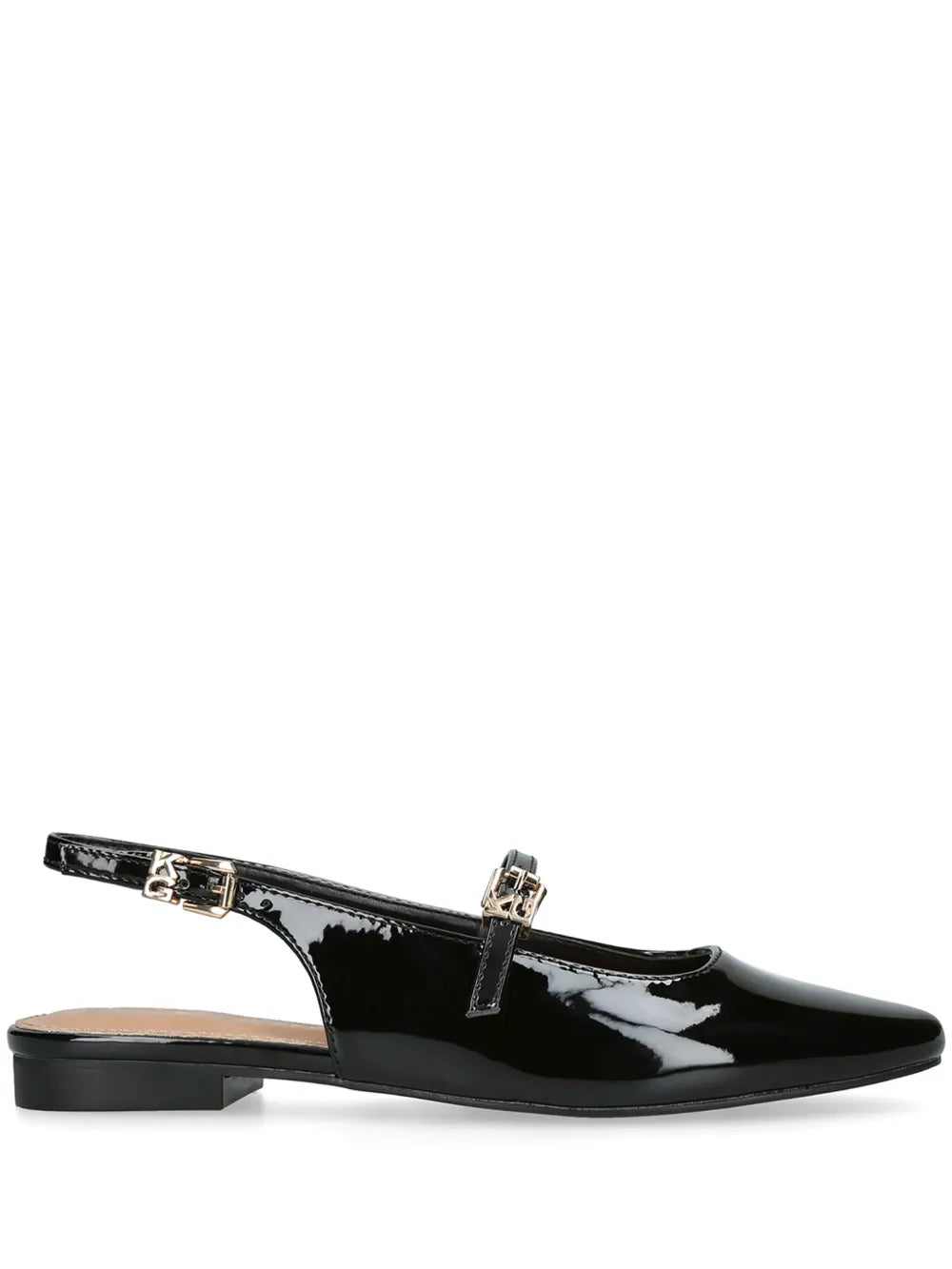 KG Kurt Geiger slingback patent ballerina shoes