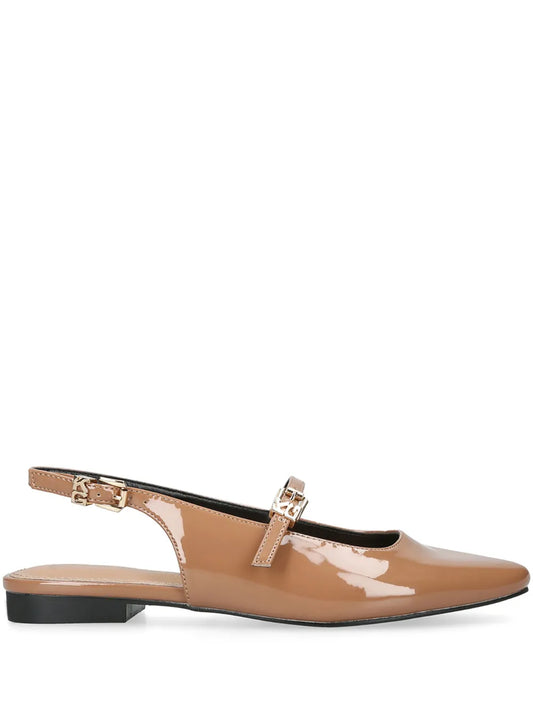 KG Kurt Geiger slingback patent ballerina shoes