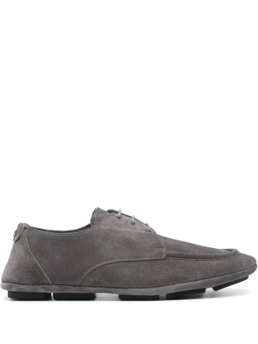 Dolce & Gabbana logo-plaque suede derby shoes