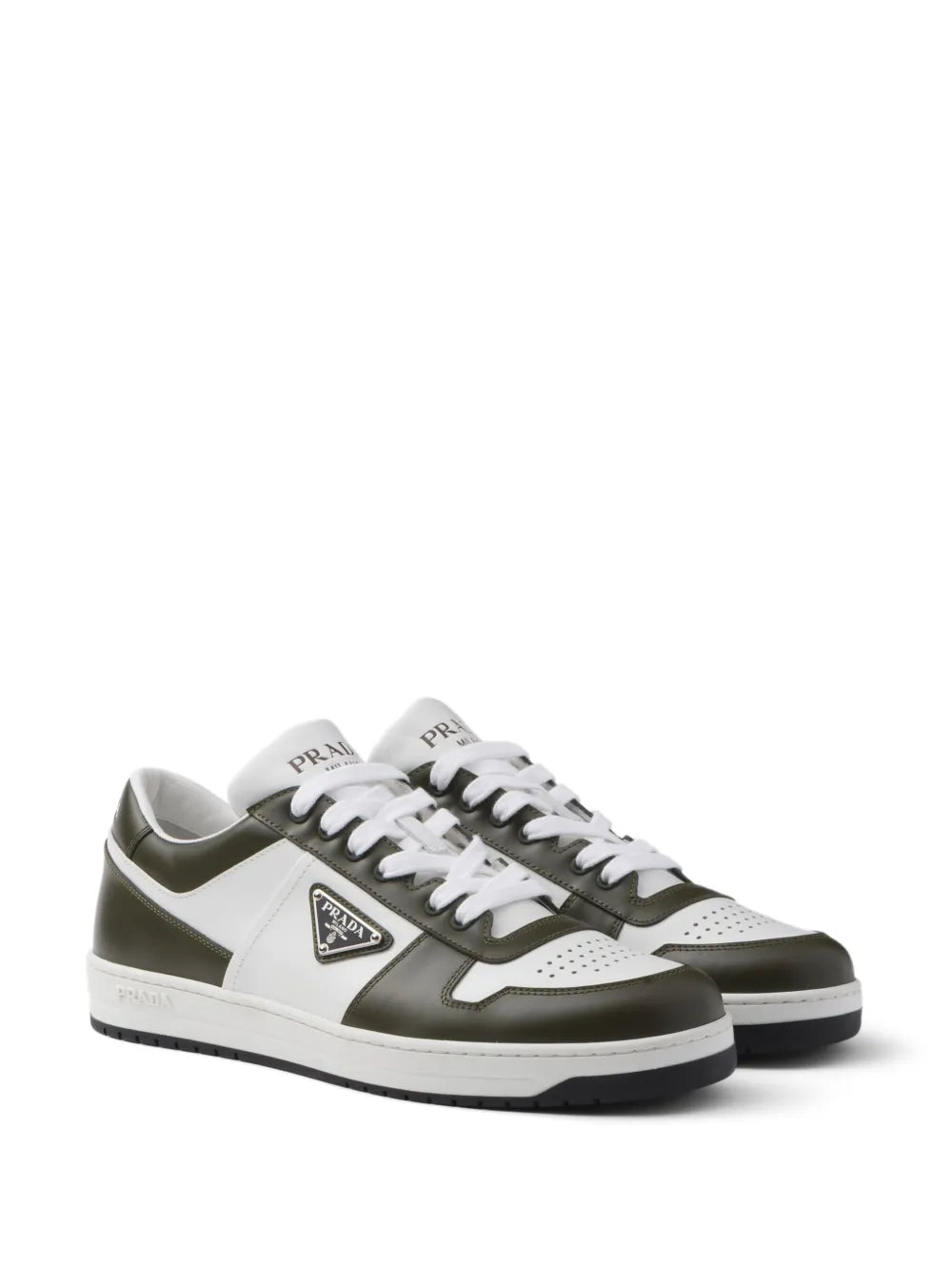 Prada Downtown colour-block leather sneakers