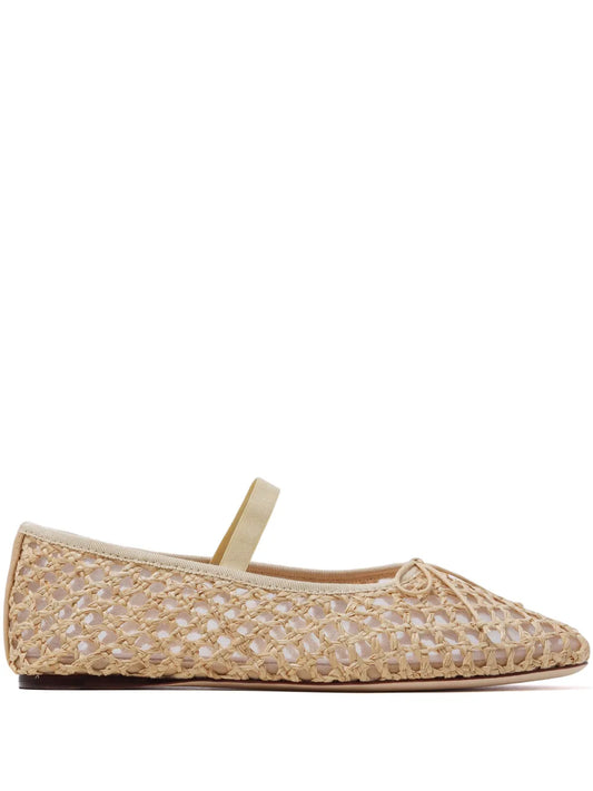 Loeffler Randall Leonie raffia ballerina shoes