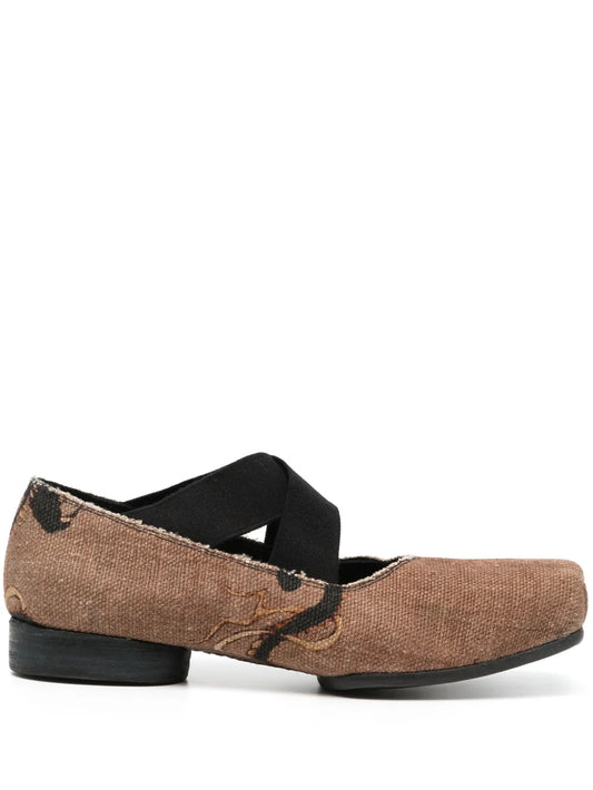 Uma Wang printed ballerina shoes
