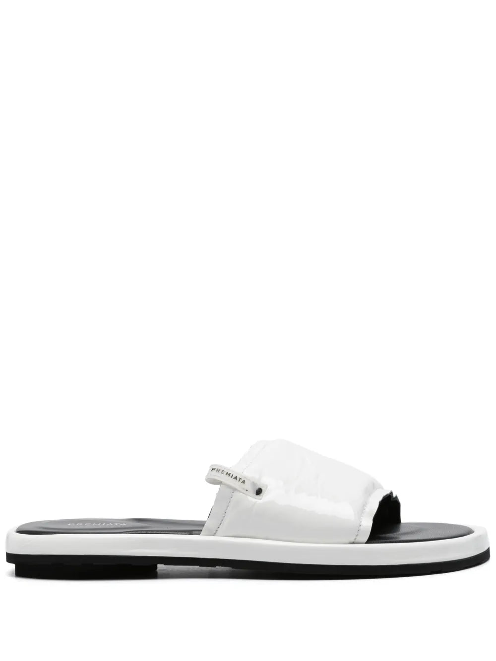 Premiata patent leather slides