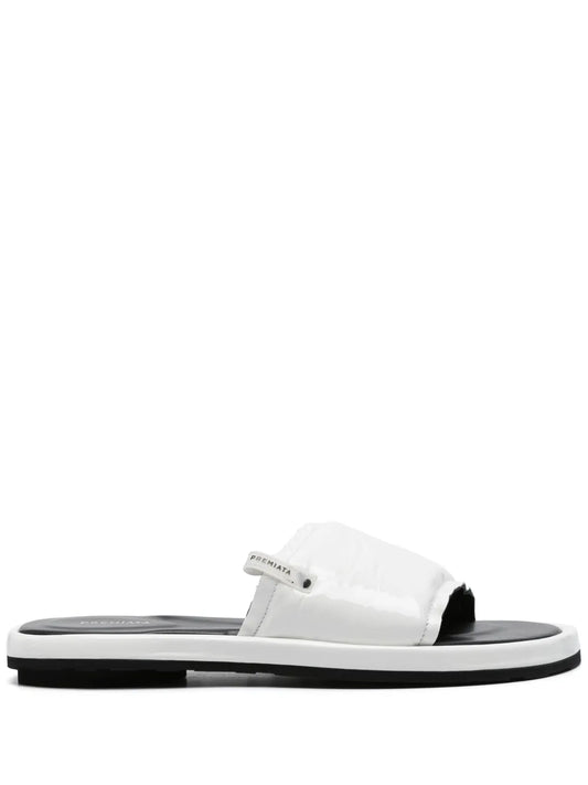 Premiata patent leather slides