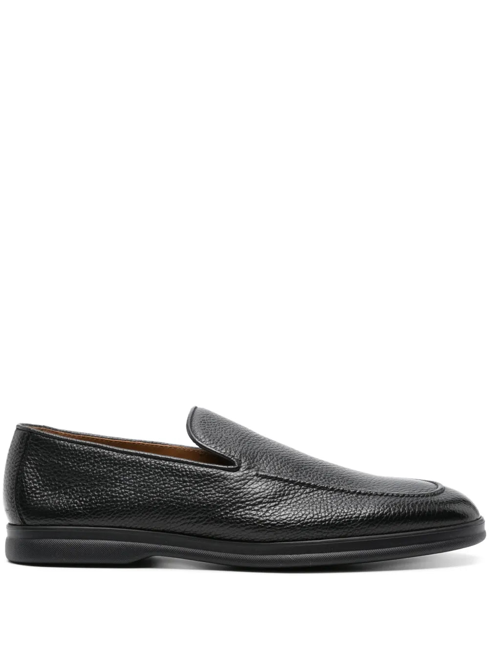 Doucal's moc-stiching leather loafers