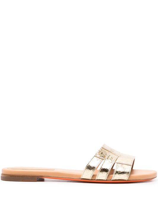 Santoni open-toe flat slides