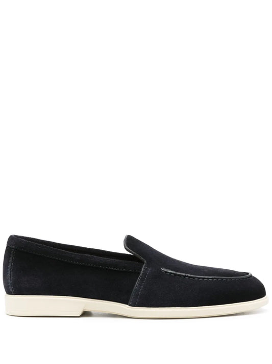 Santoni round-toe suede loafers