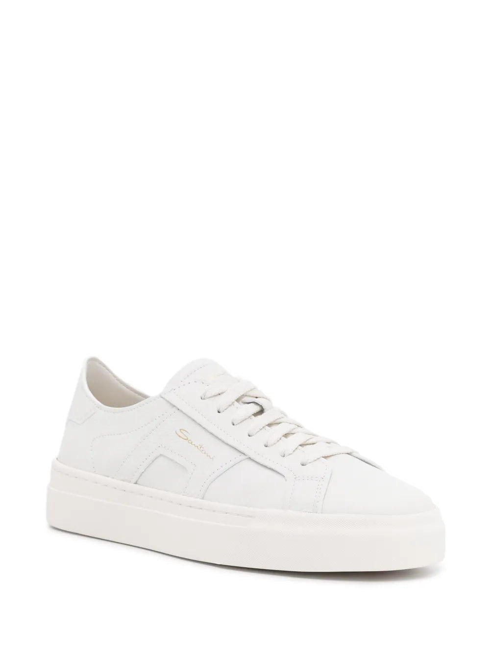 Santoni panelled leather sneakers