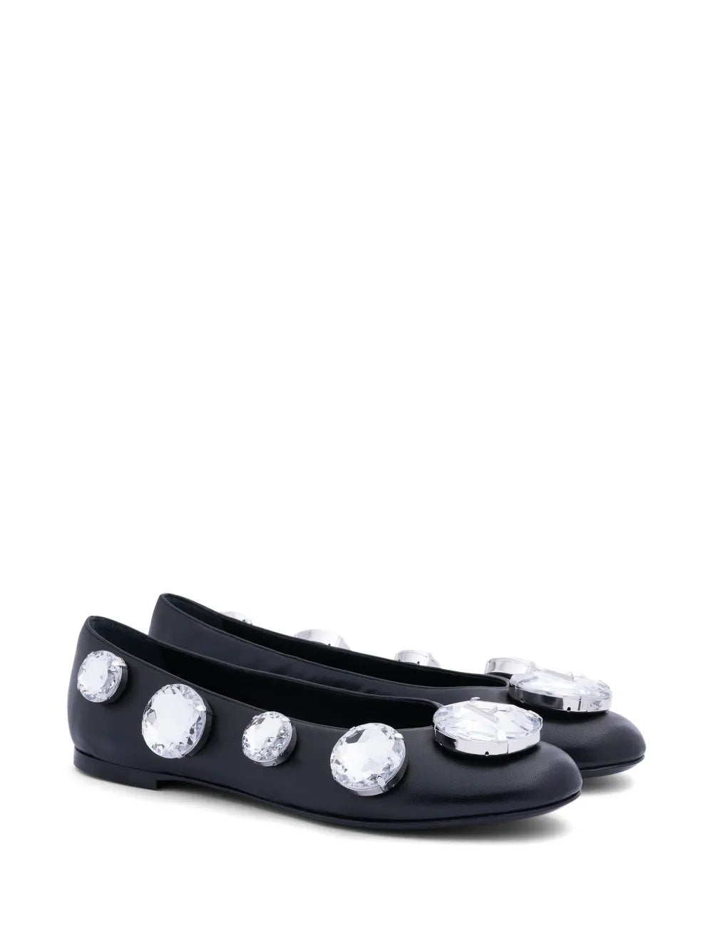 AREA crystal-embellished ballerina shoes