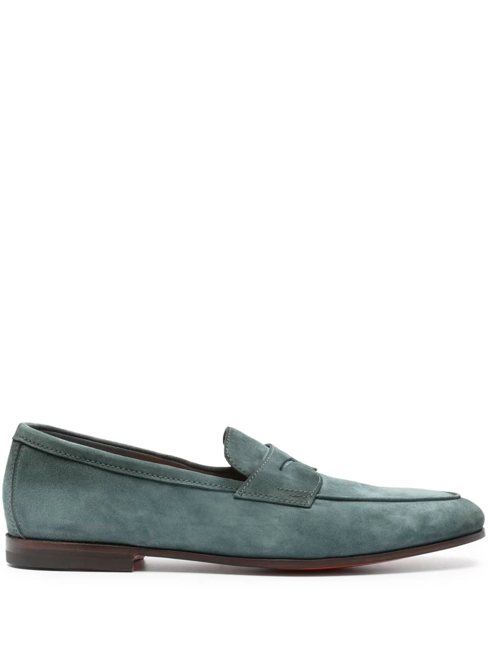 Santoni penny-slot suede loafers