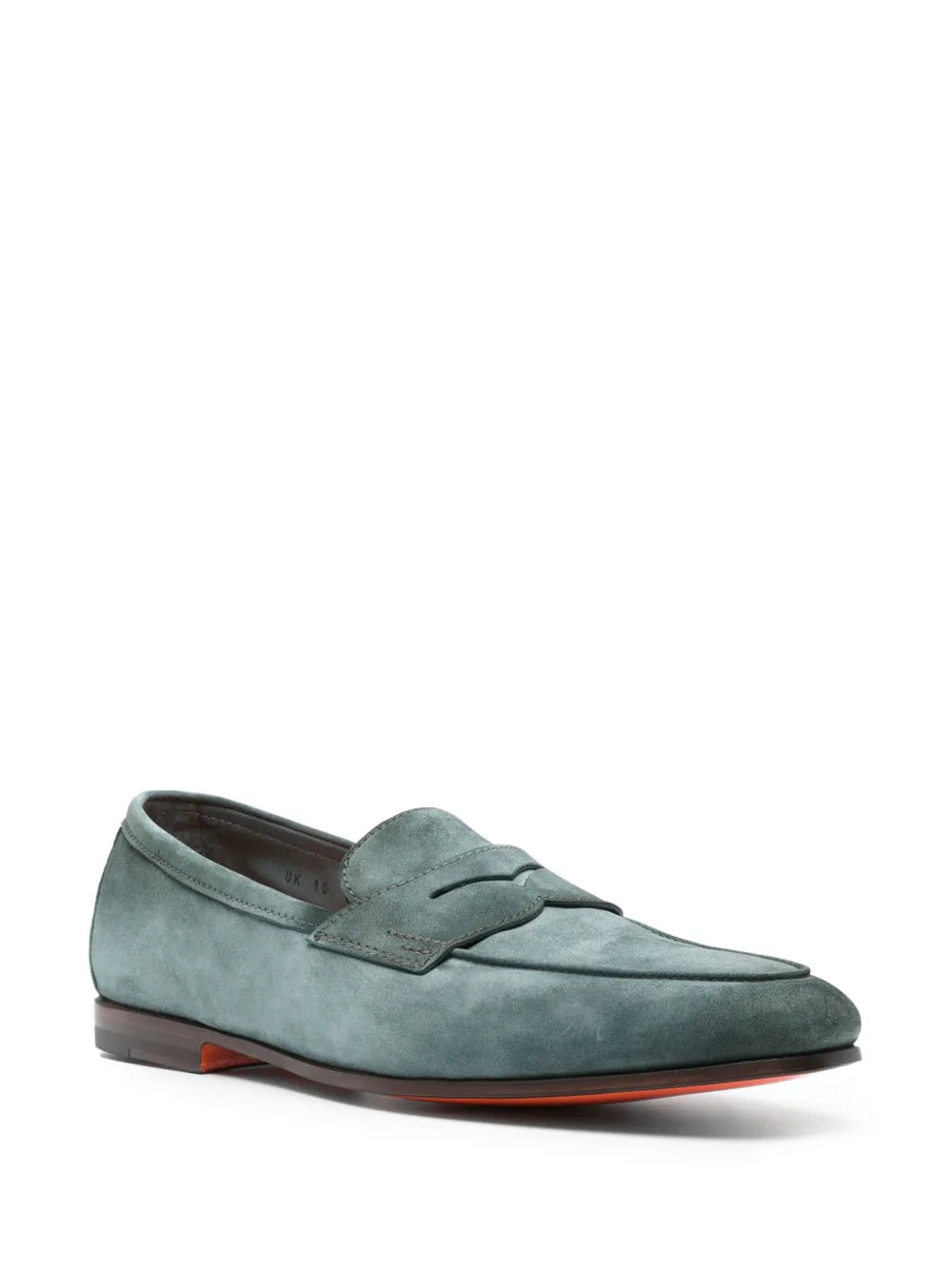 Santoni penny-slot suede loafers