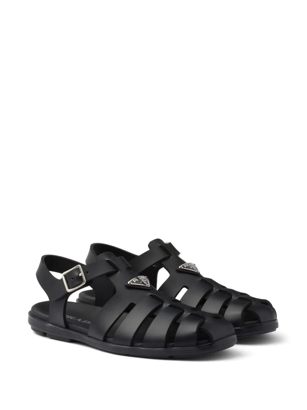 Prada triangle-logo sandals