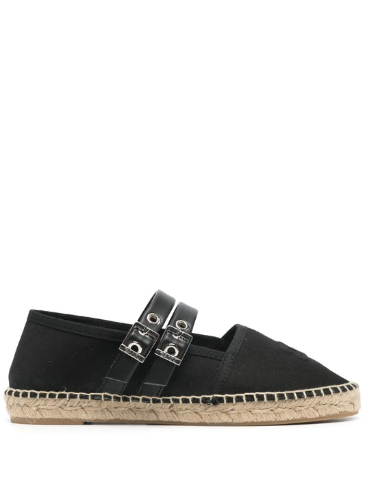 GANNI logo-embossed espadrilles
