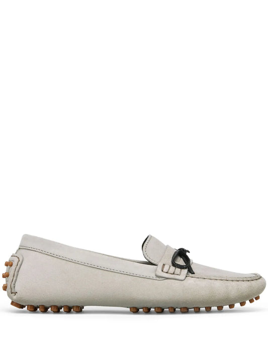 Brunello Cucinelli Monili-embellished suede loafers