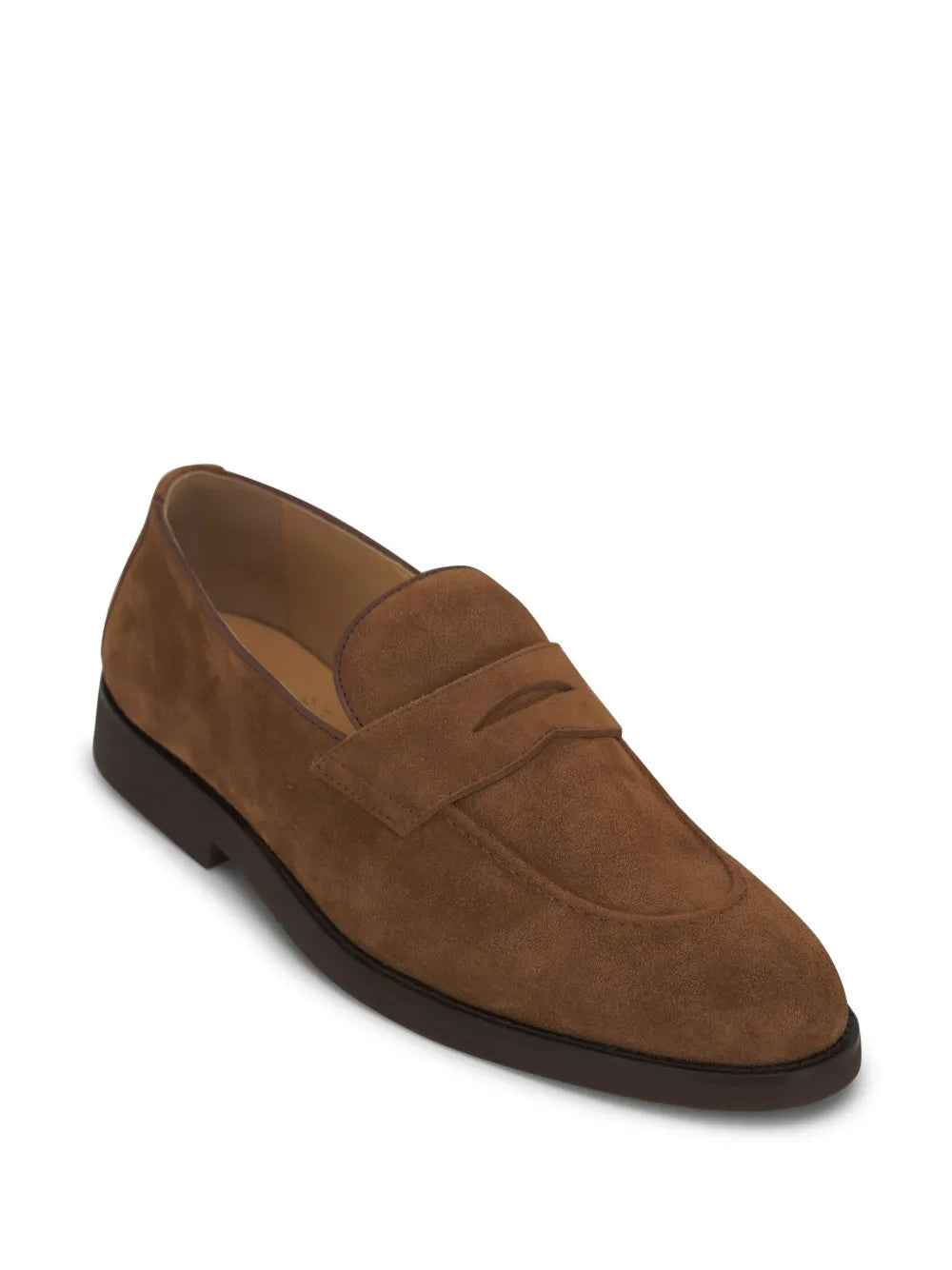 Brunello Cucinelli penny-slot suede loafers