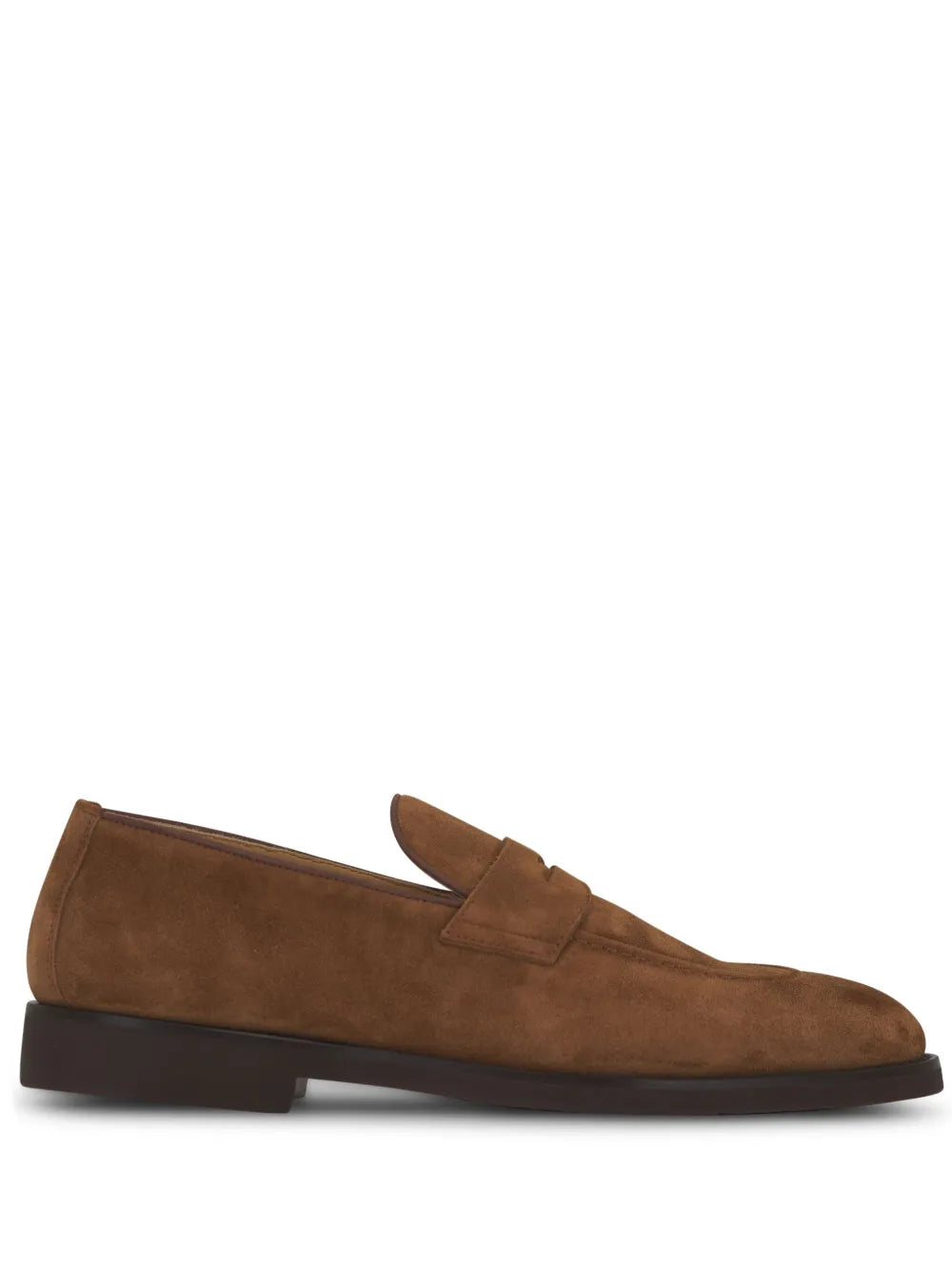 Brunello Cucinelli penny-slot suede loafers