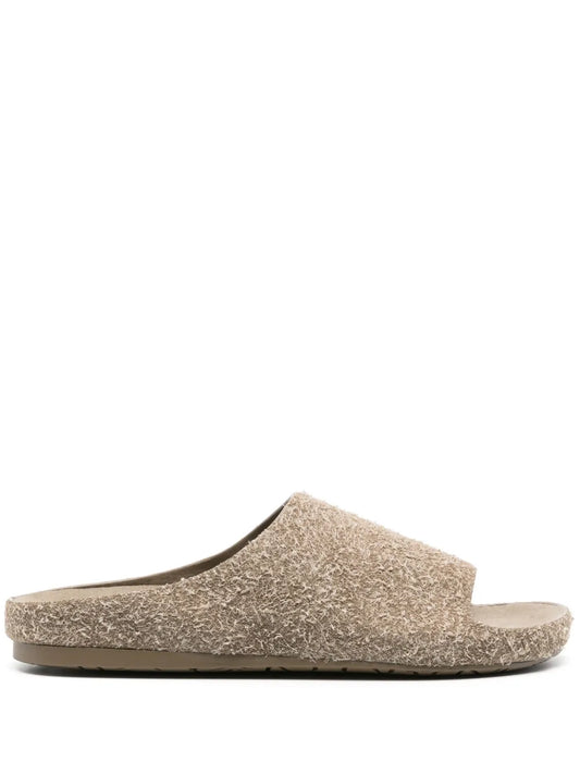 LOEWE Lago brushed suede slides