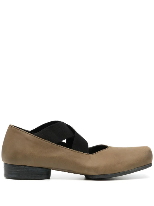Uma Wang square-toe leather ballerina shoes